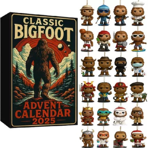 Classic Bigfoot Advent Calendar 2025 Sasquatch Ornament Home Decor Christmas Gifts For Him