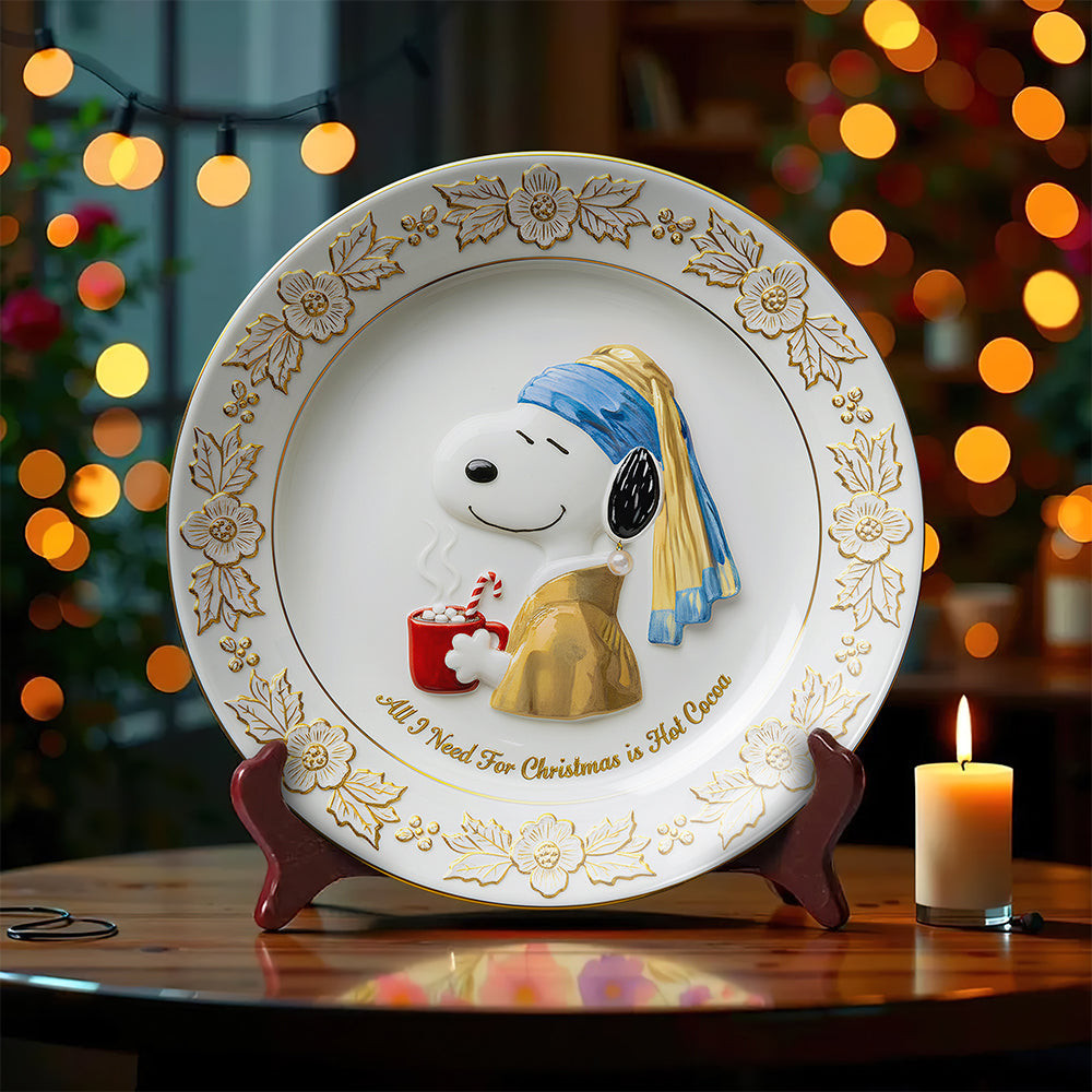 Classic Ceramic Round Plate Personalized Christmas Gifts - Weird Christmas Gifts For Boyfriend