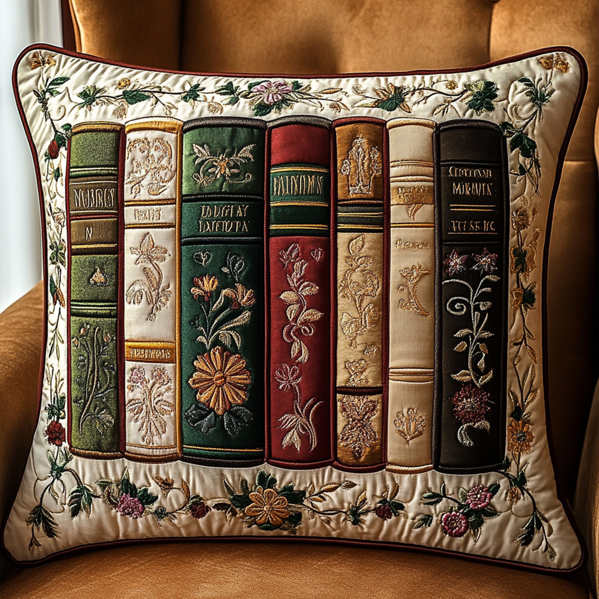Classic Chapters Quilted Pillow Case Best Throw Pillow Covers Bookish Gift Ideas