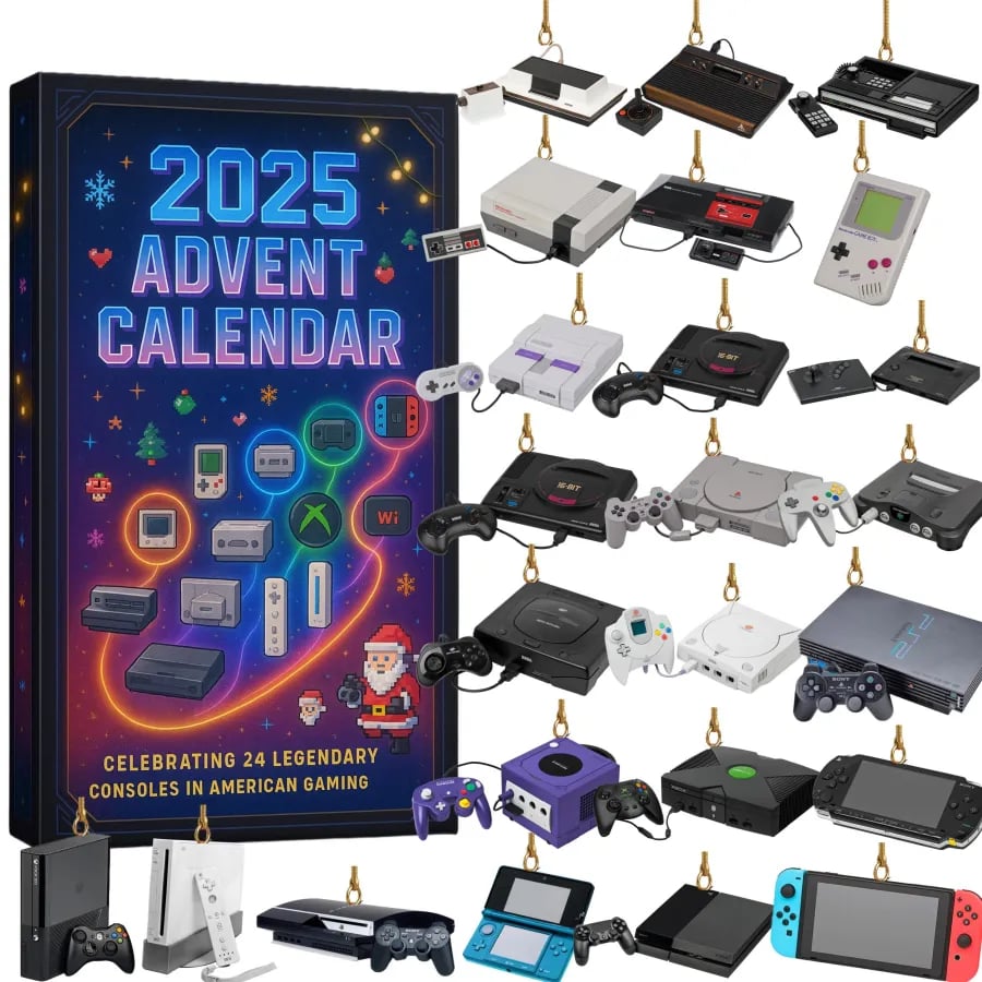 Classic Console Advent Calendar 2025 Home Decor Christmas Calendar Gifts For Gamers
