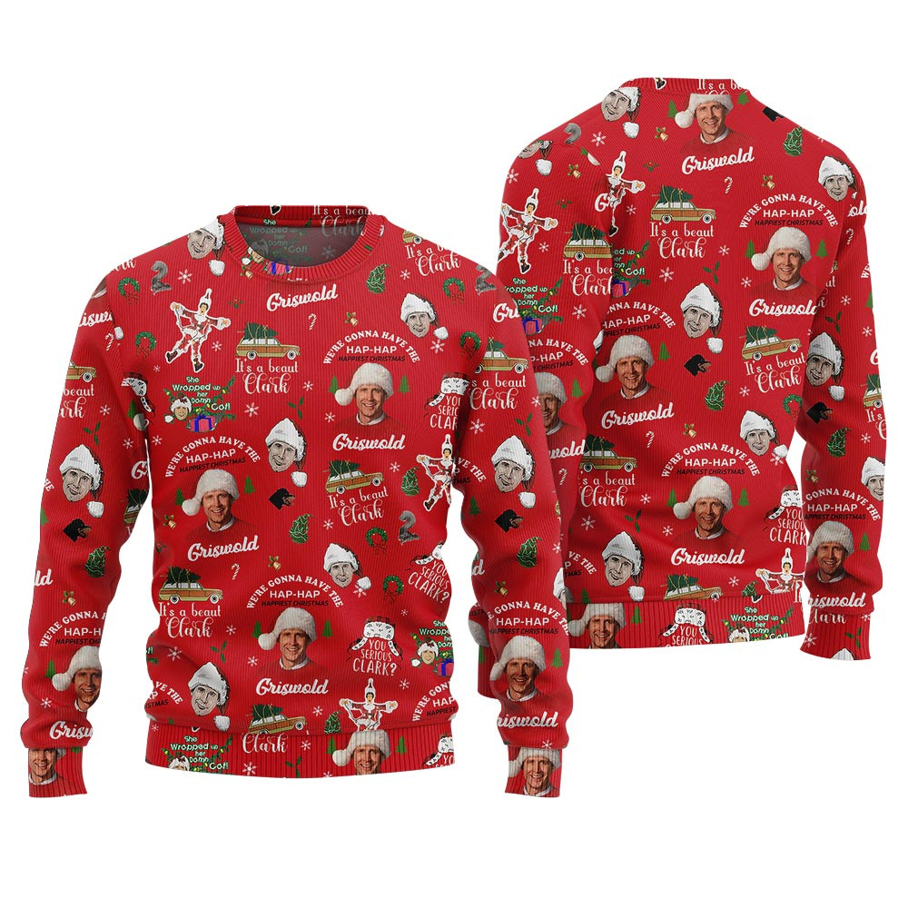 Classic Griswold Christmas Vacation Ugly Sweater Custom Holiday Sweater Merch That Warms the Heart