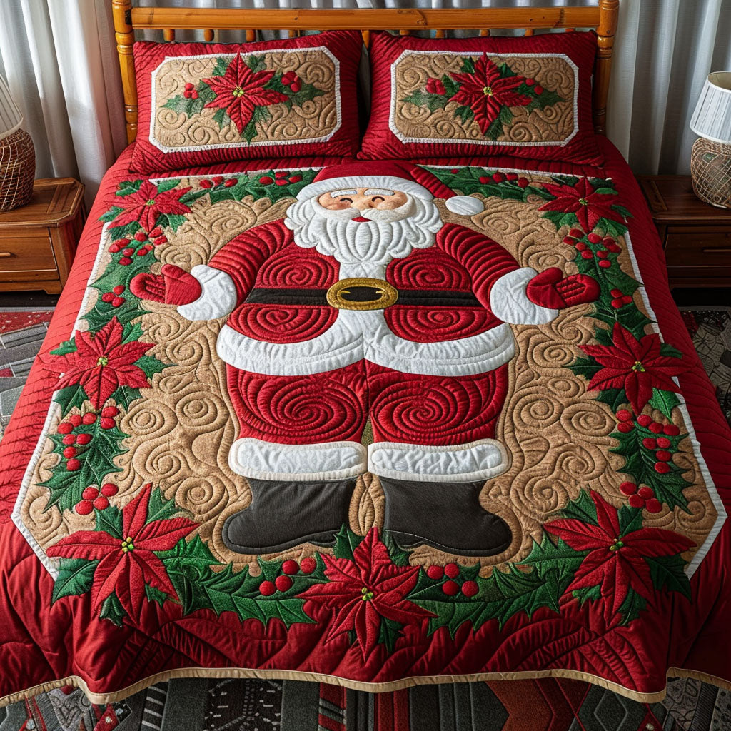 Classic Noel Quilted Bedding Set Xmas Duvet Sets Secret Santa Gifts