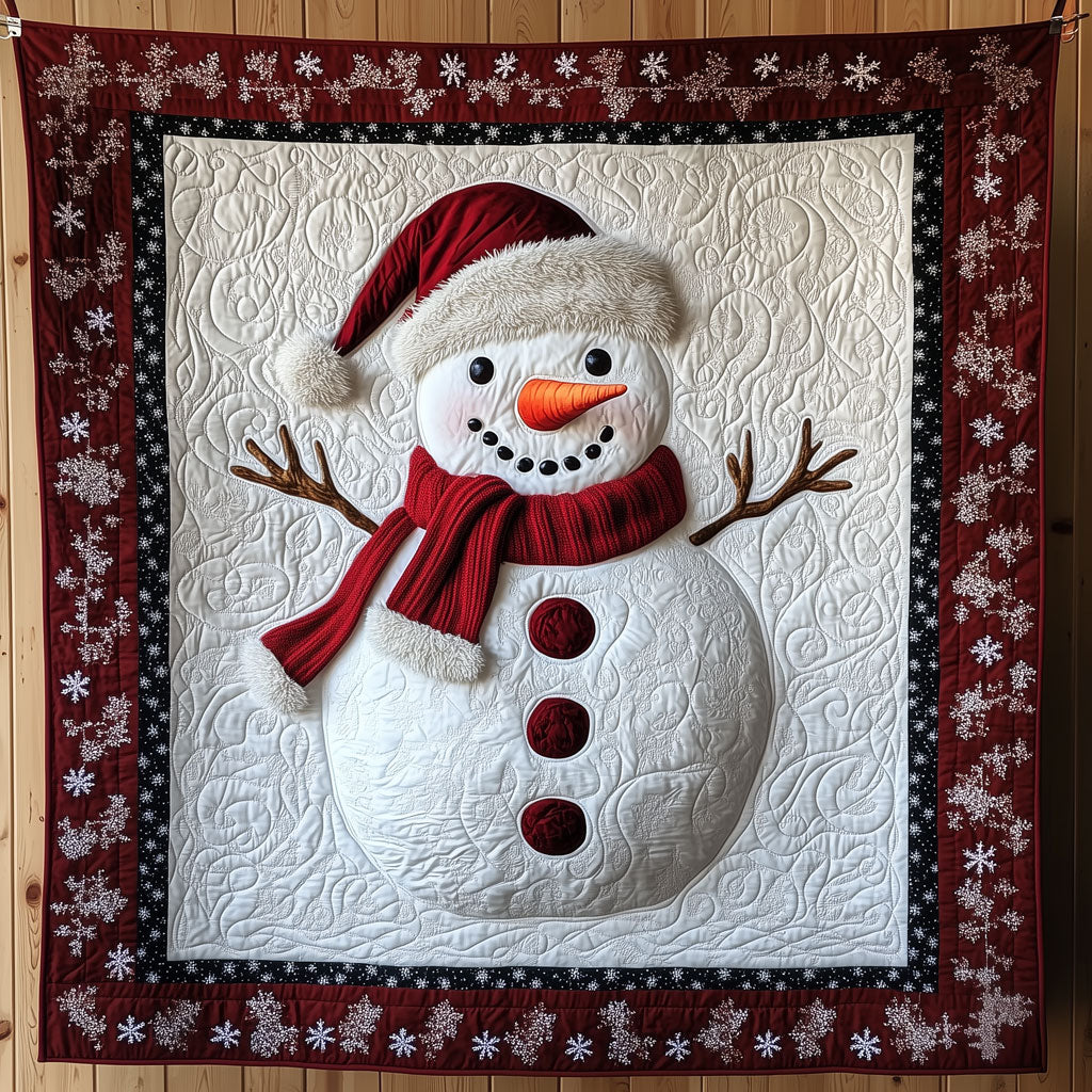 Classic Snowman Quilt Beautiful Quilt Blanket Gift for Cozy Living