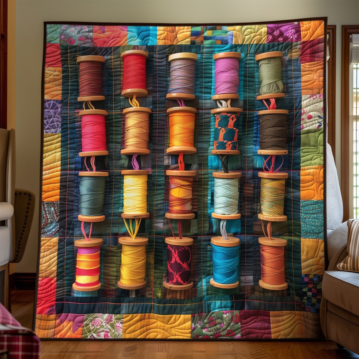 Classic Spools Quilted Blanket Cute Blankets For Teens