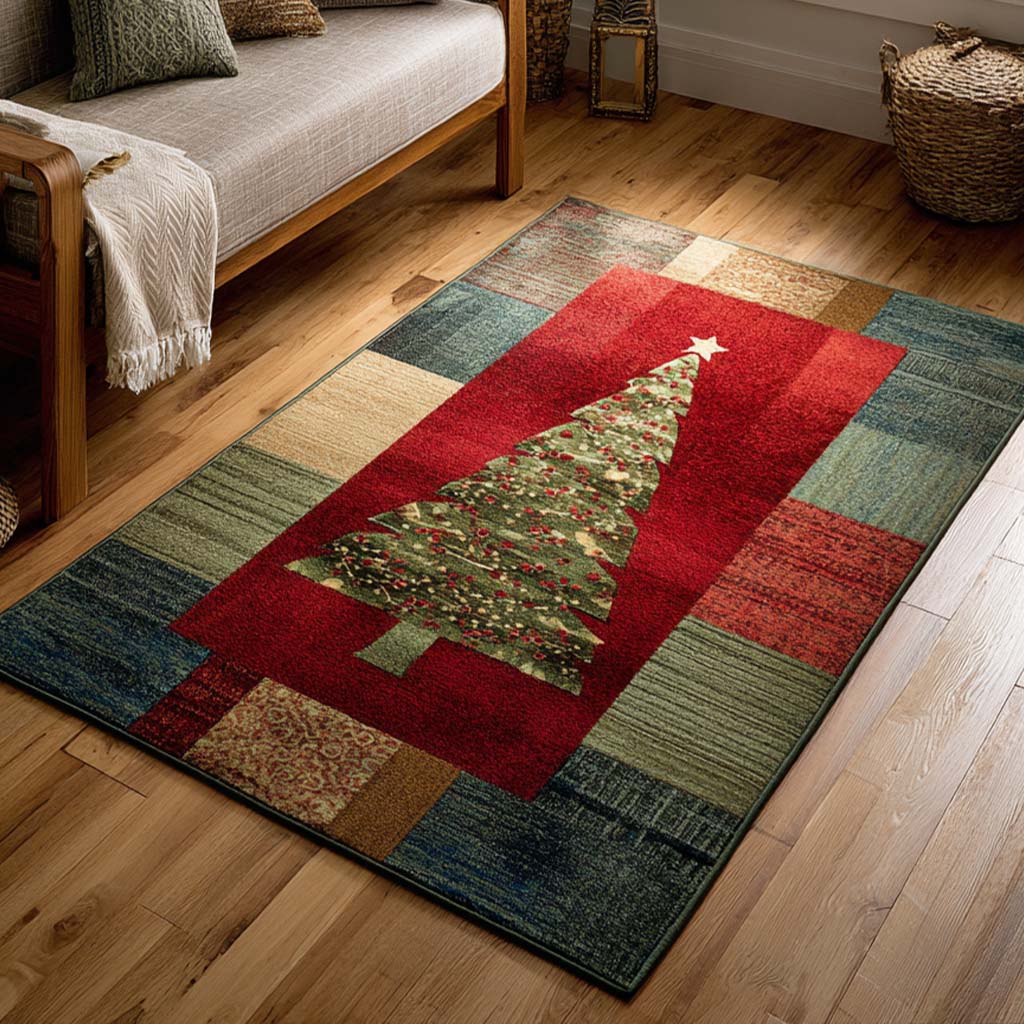 Classic Tree Area Rug Indoor Outdoor Rugs Best Family Christmas Gifts