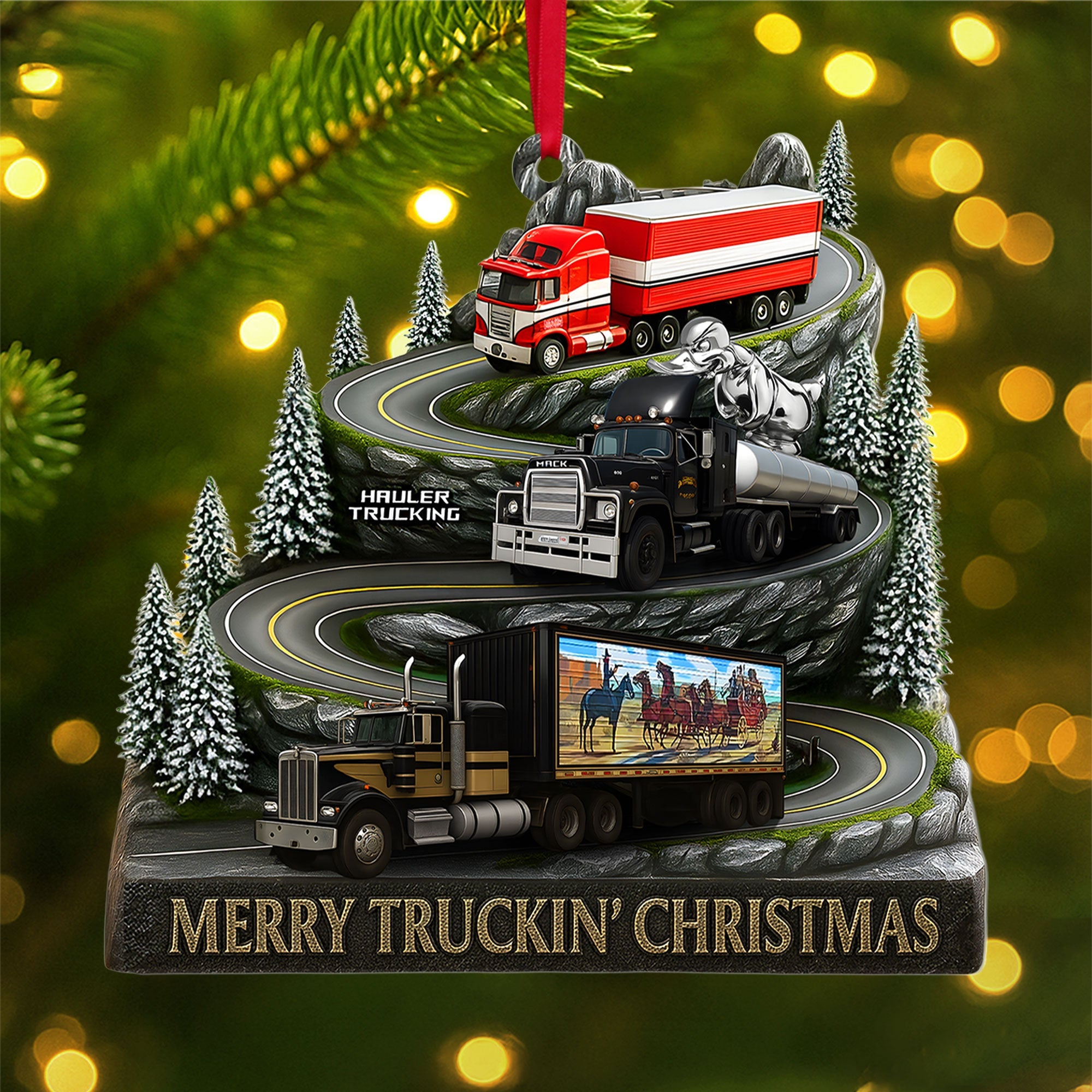Classic Trucks Christmas Ornament, Personalized Gifts For Truckers - Festive Holiday Keepsake Gift