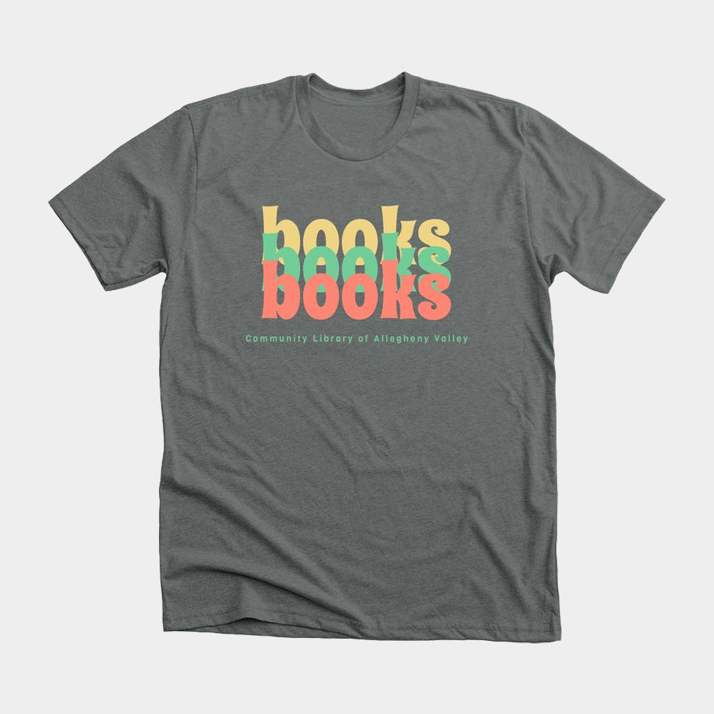 Clav Merch Books Baseball T-Shirt Community Library Of Allegheny Valley Shirt Gifts For Brother