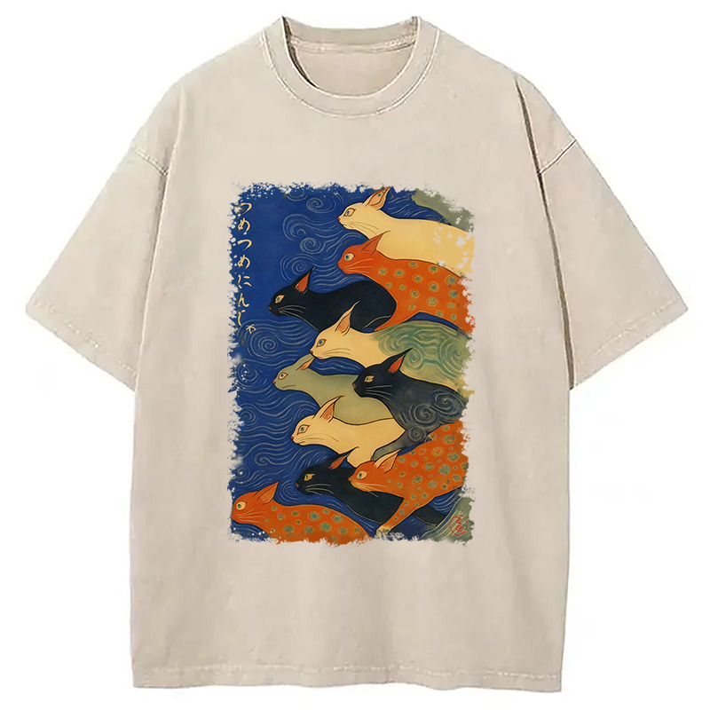 Claw-some Ninja Washed T-Shirt Unisex Streetwear Graphic Style Gifts For Besties Claw-some Ninja Washed T-Shirt Unisex Streetwear Graphic Style Gifts For Besties