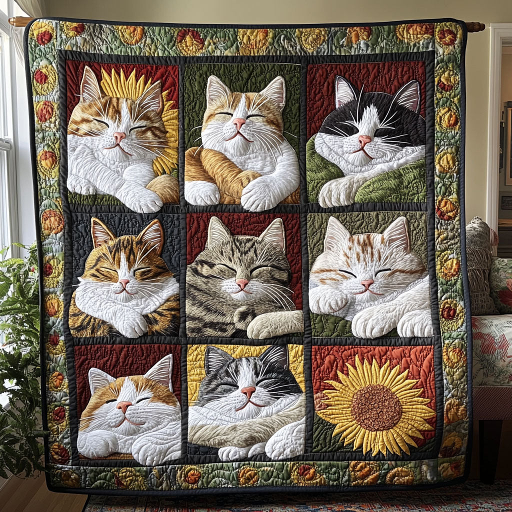 Claws and Paws Quilted Blanket Christmas Bedroom Decor Gifts For Christians