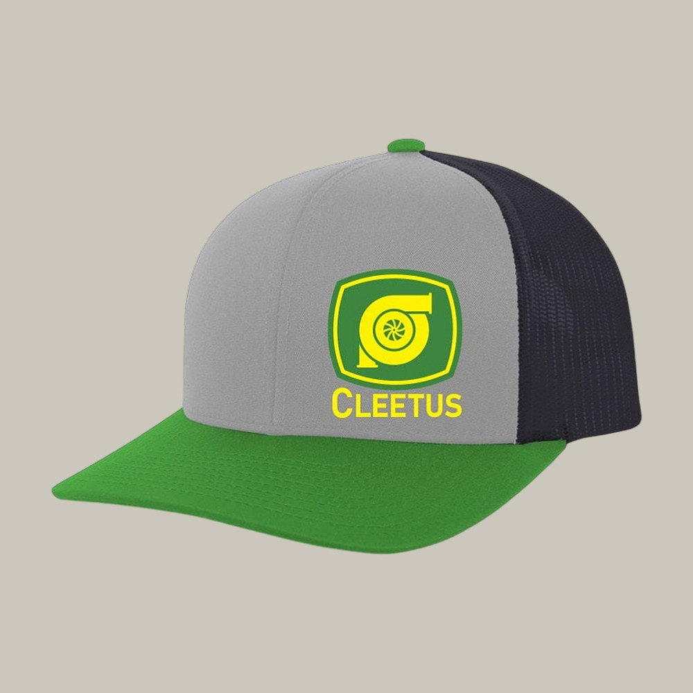 Cleetus Green And Yellow Turbo Snapback Trucker Hat Cleetus McFarland Cap Present For Teens