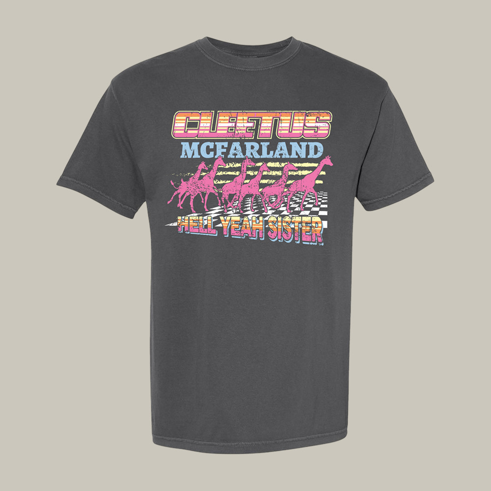 Cleetus McFarland Hell Yeah Sister T-Shirt Giraffe Art Cleetus McFarland Clothes Unique Gift