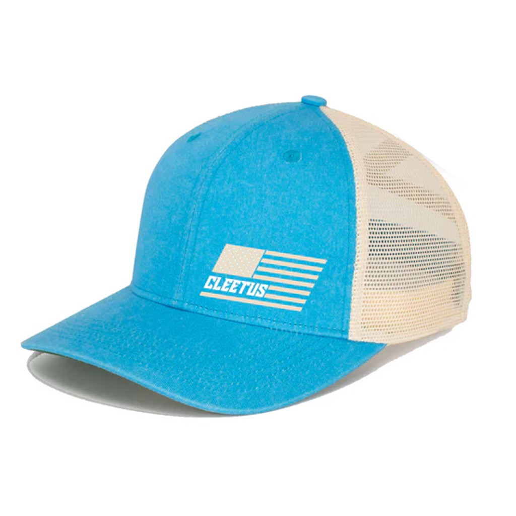 Cleetus McFarland Merch Cleetus Flag Trucker Hat Embroidered Best Gifts For Racing Lovers
