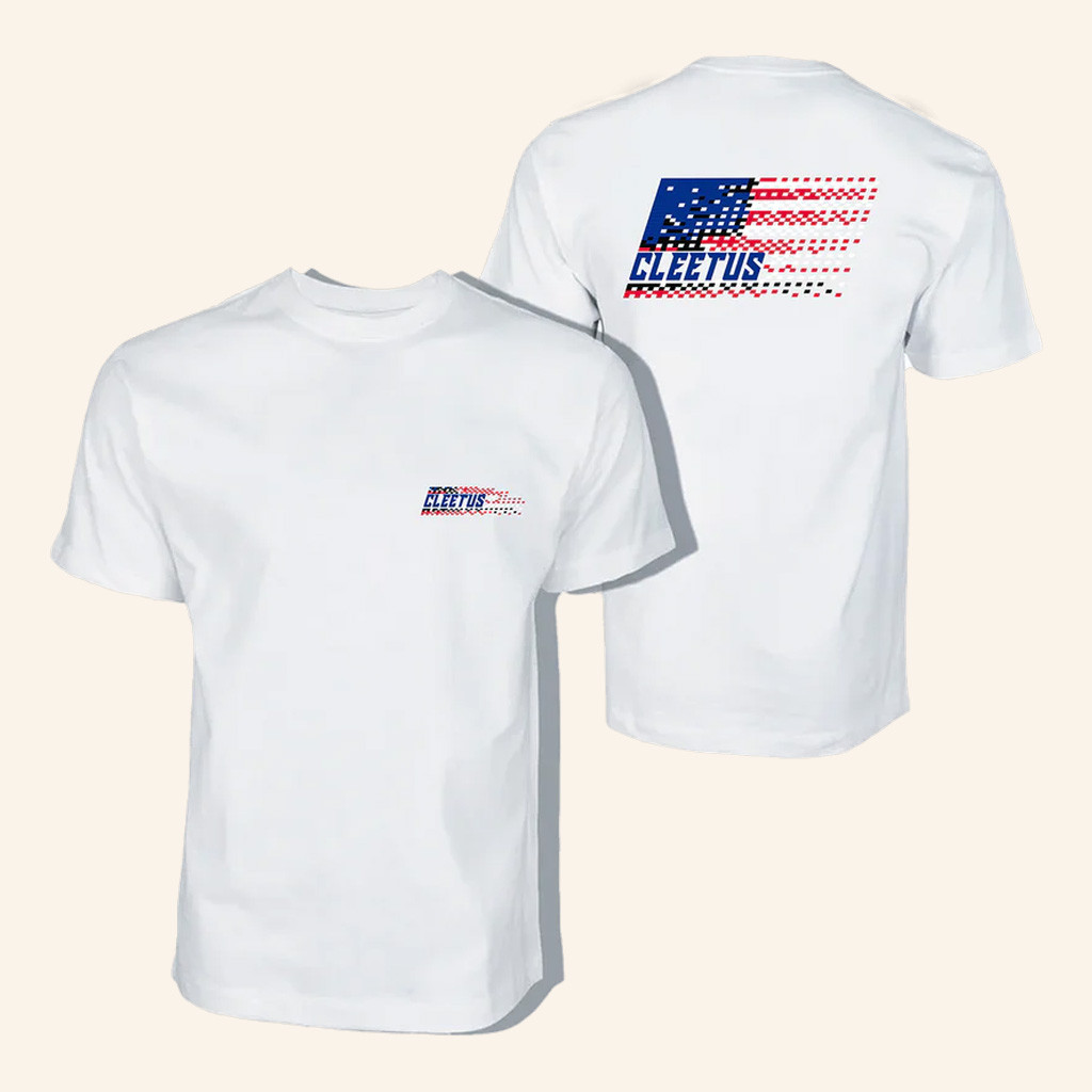 Cleetus McFarland Merch Cleetus Pixel Flag Shirt Xmas Presents For Him