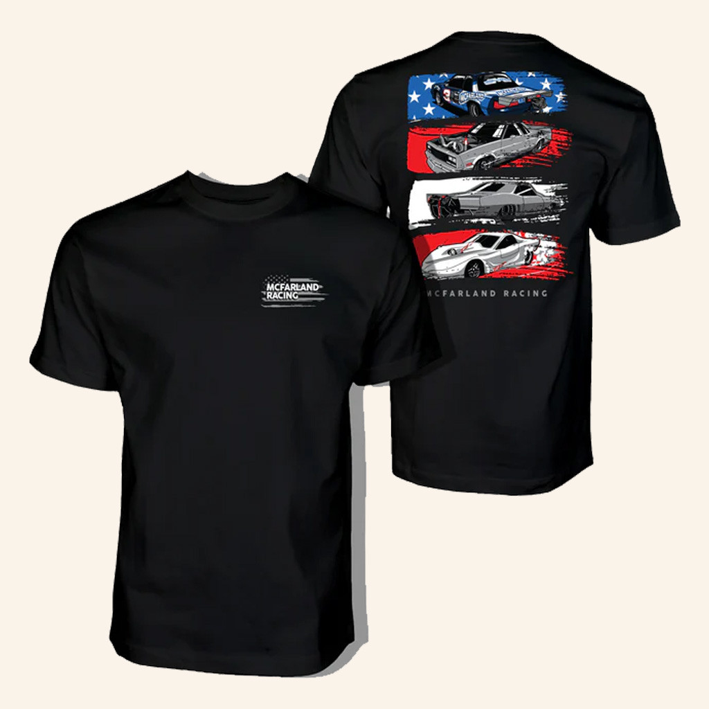 Cleetus McFarland Merch McFarland Racing 4 Flag Shirt Presents For Boyfriend