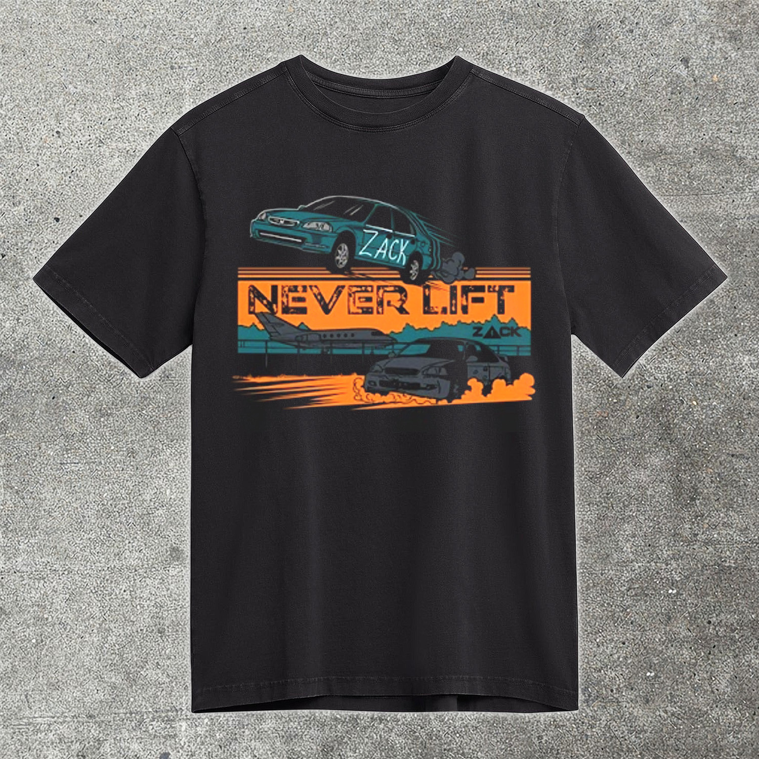 Cleetus McFarland Zack Never Lift T-Shirt Racing Drag Car Culture Merch Best Gift For Auto Fans