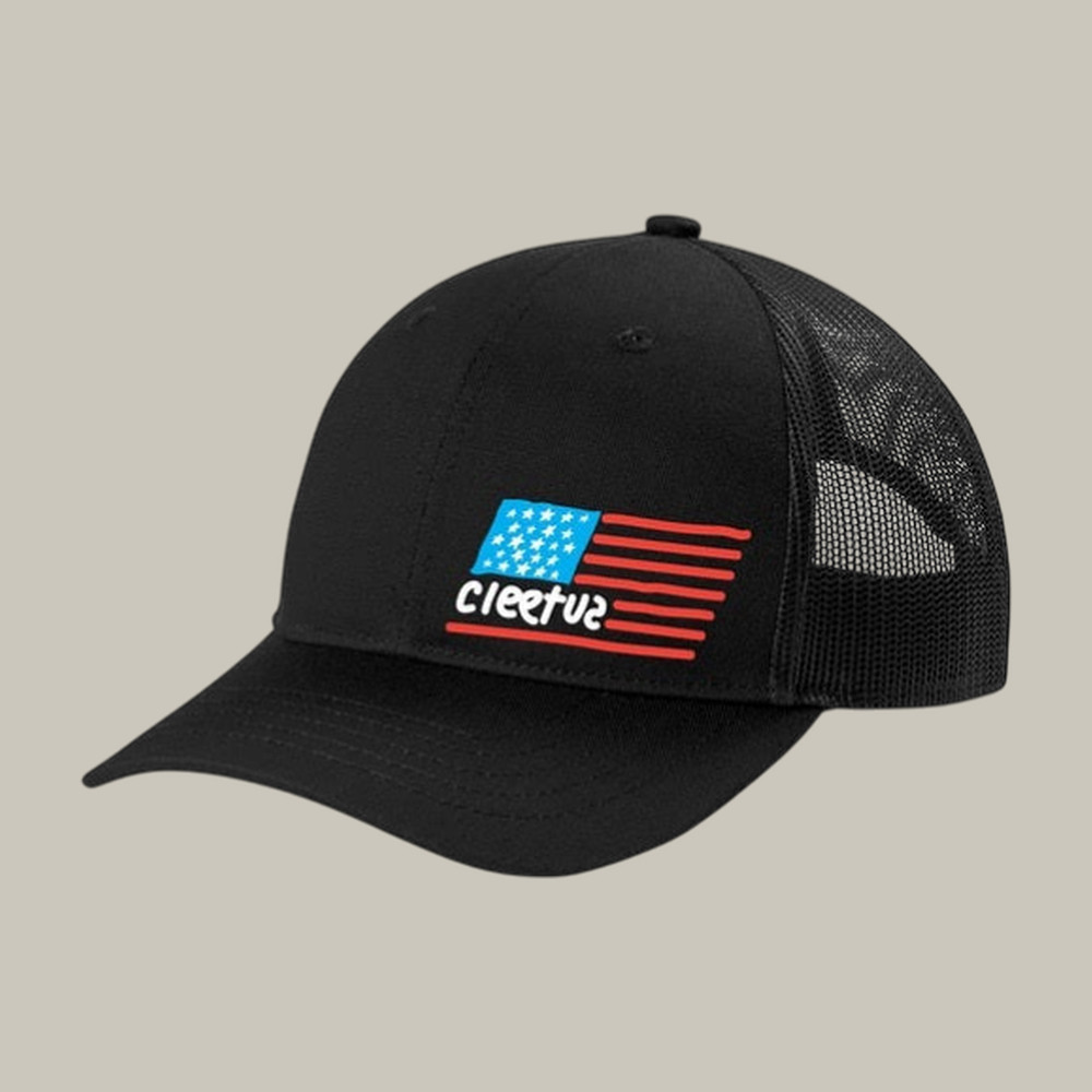 Cleetu's Snapback Trucker Hat American Flag Cleetu's McFarland Merch Best Gift For Fans
