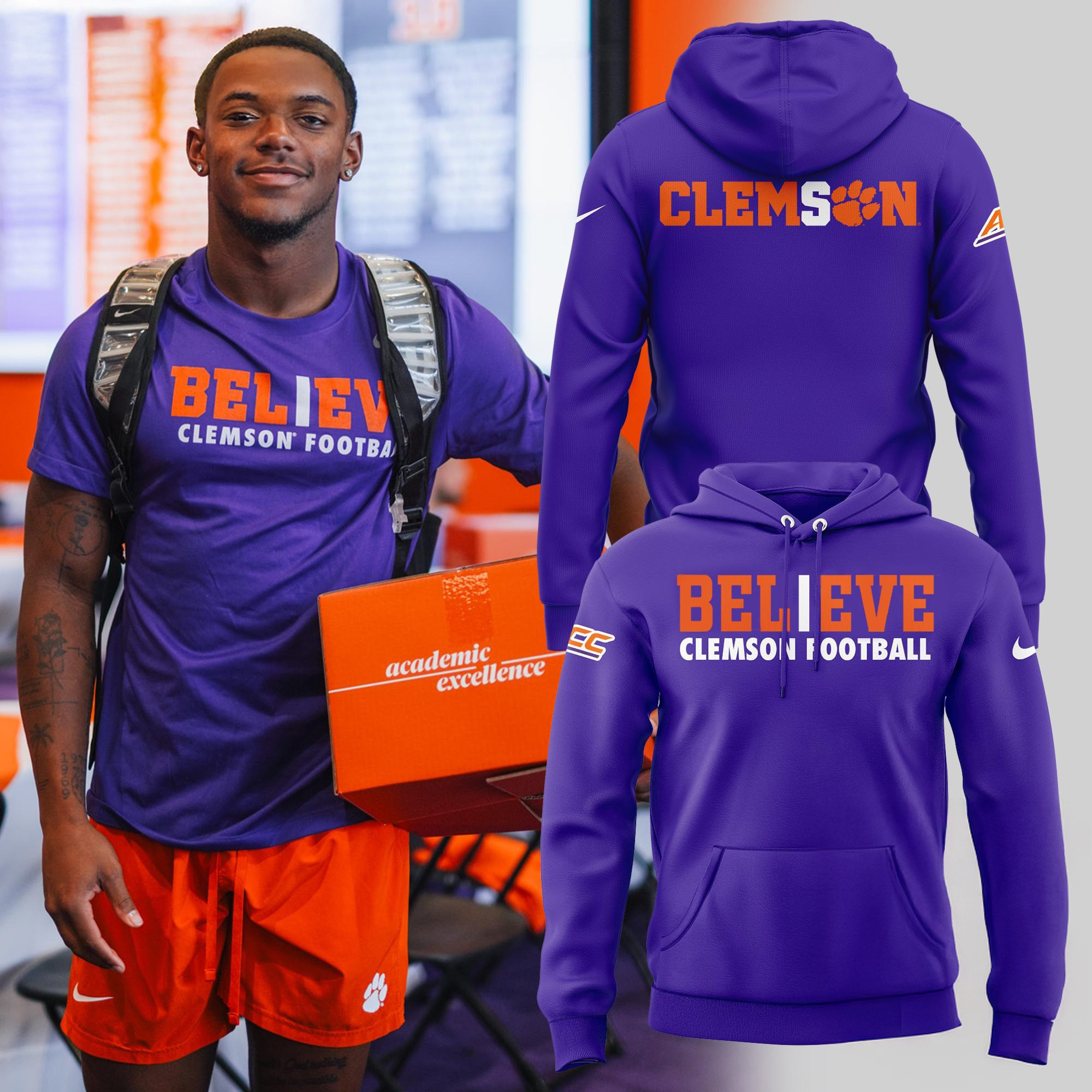 Clemson Tigers Believe Clemson Football Hoodie Best Gift For Football Lovers
