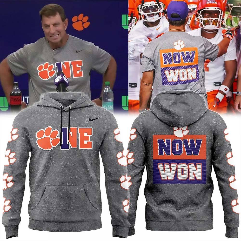 Clemson Tigers Now Won Special Grey Hoodie Presents For Football Fans