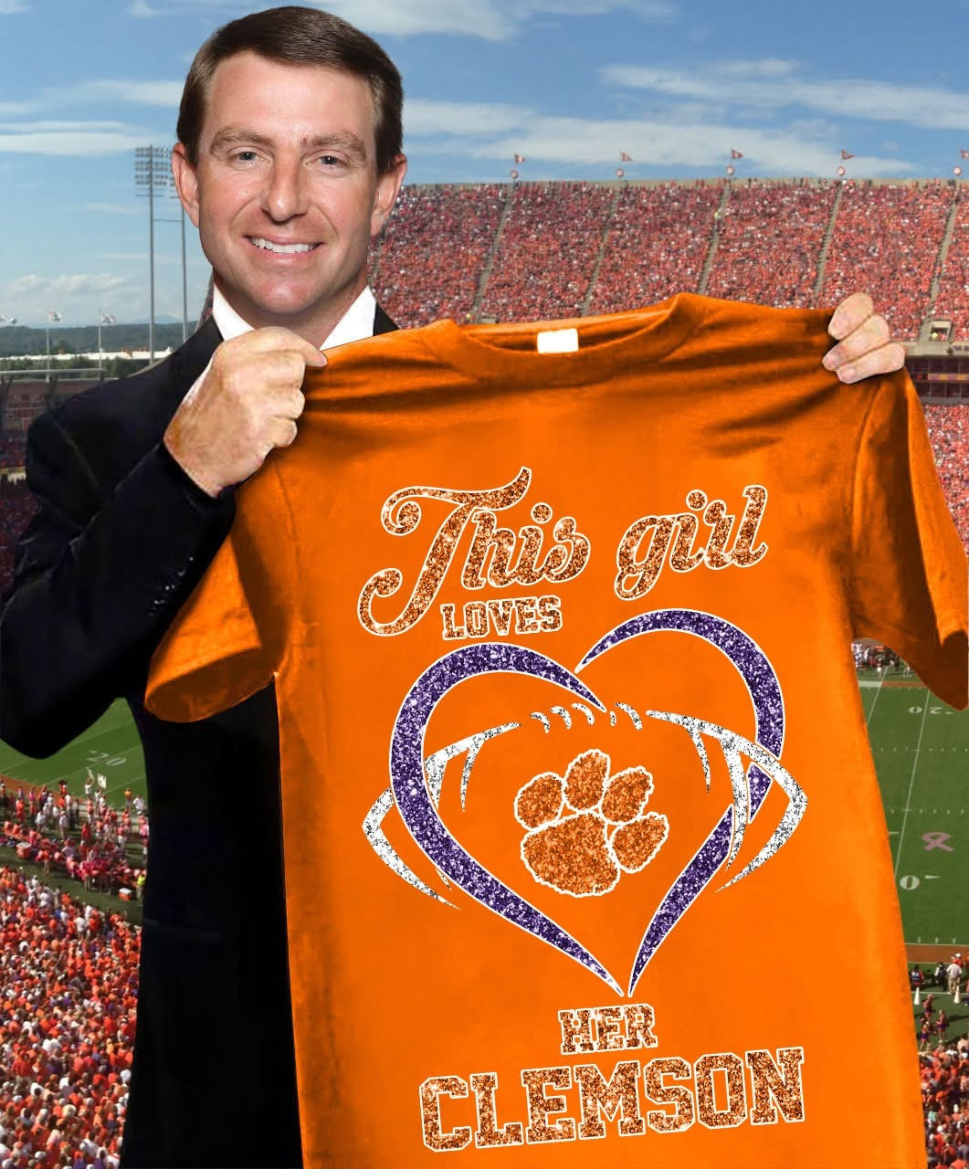 Clemson Tigers Women's Shirt This Girl Loves Clemson