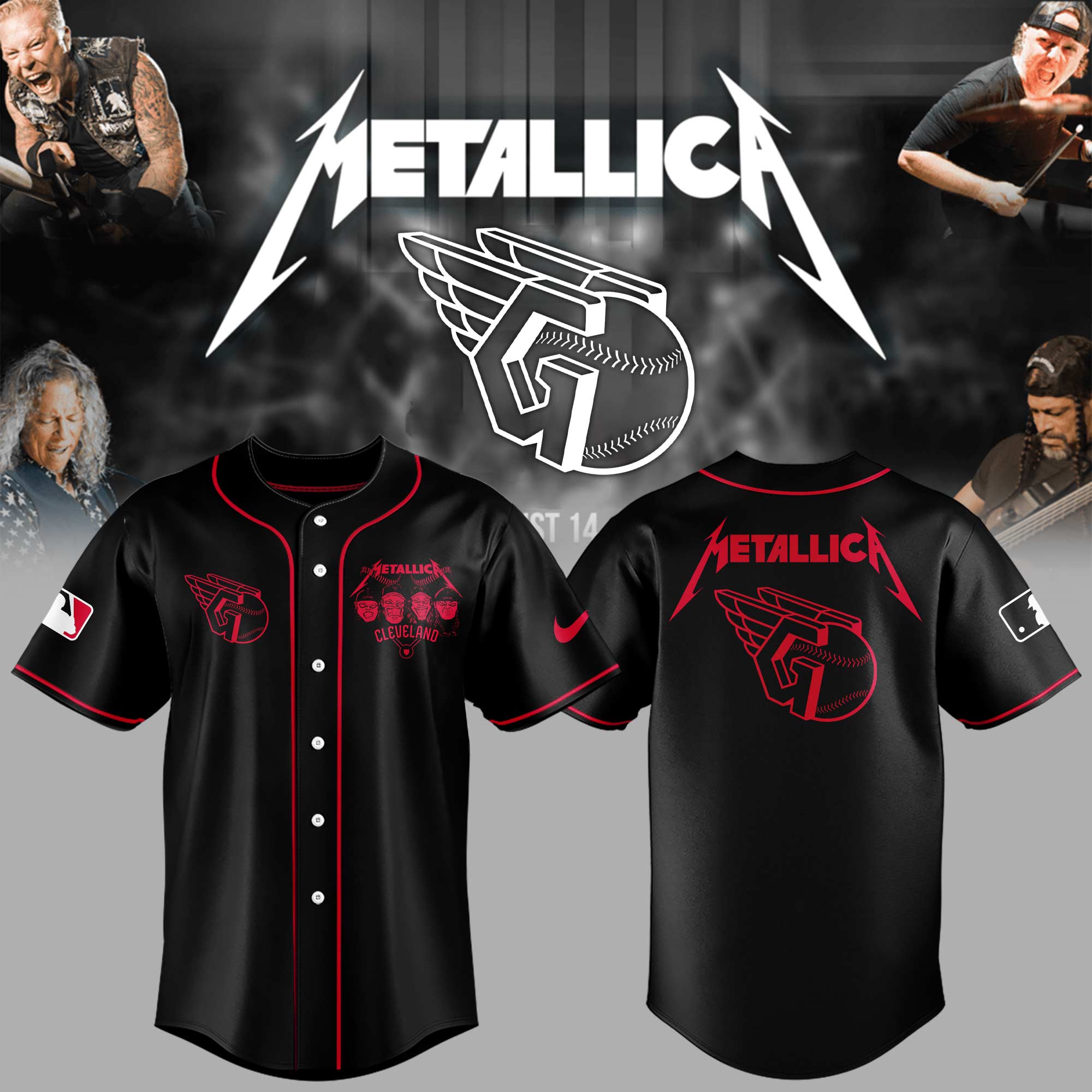 Cleveland Baseball Music Night Black Jersey Baseball Coach Gift Ideas