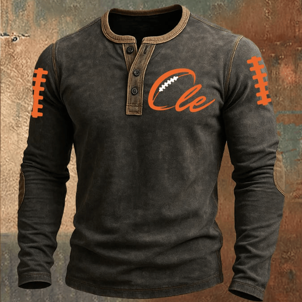 Cleveland Browns Football Button Long Sleeve Shirt Football Merch Cleveland Browns Lover Gifts