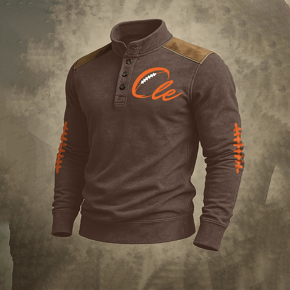 Cleveland Browns Football Button Up Long Sleeve Shirt Game Day Clothing Football Merch