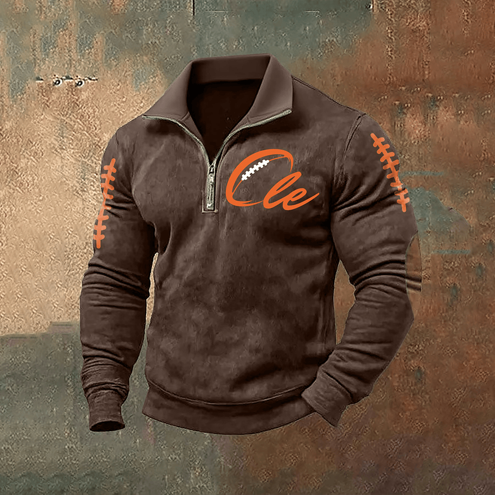 Cleveland Browns Football Zip Up Sweatshirt Game Day Clothing Football Fan Gift