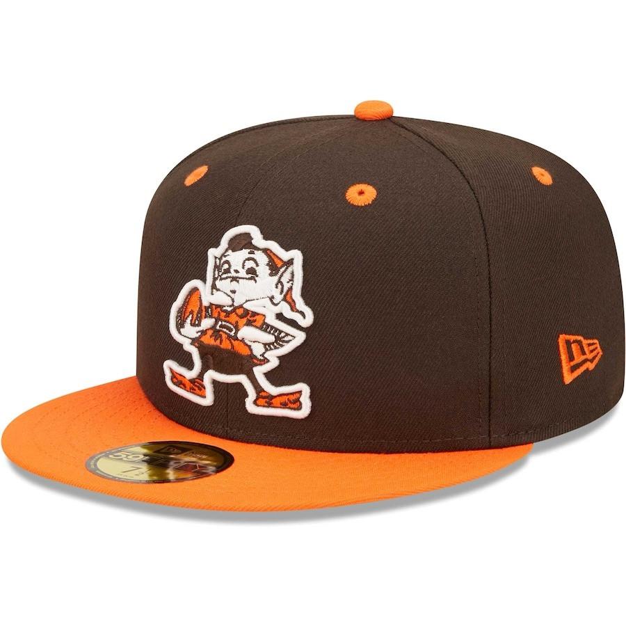 Cleveland Browns Hat Flipside 2 Tone 59FIFTY Fitted Hat Merch Football Gifts For Fans