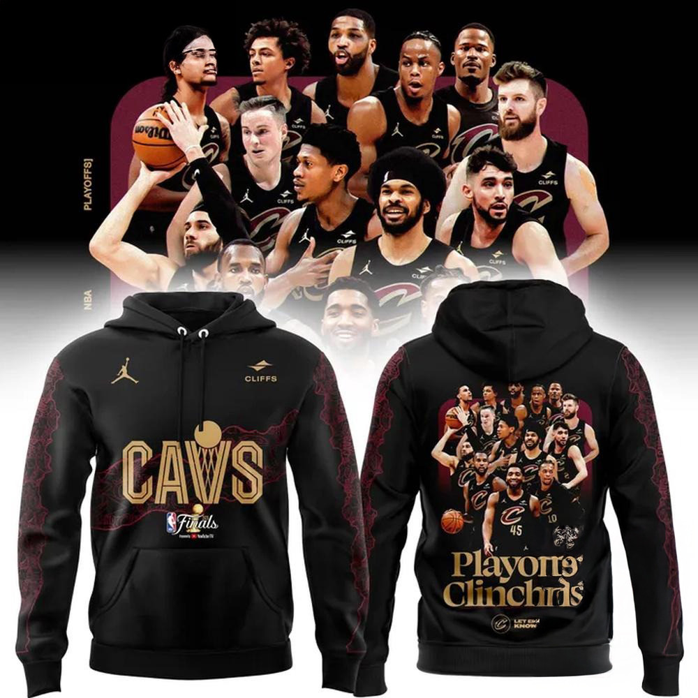 Cleveland Cavaliers NBA PlayOffs Clinched 2025 Hoodie Gifts For Basketball Fan