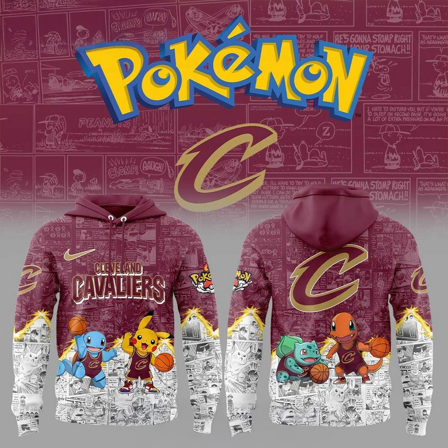 Cleveland Cavaliers x Pokemon 2025 Hoodie Gifts For Hockey Enthusiasts