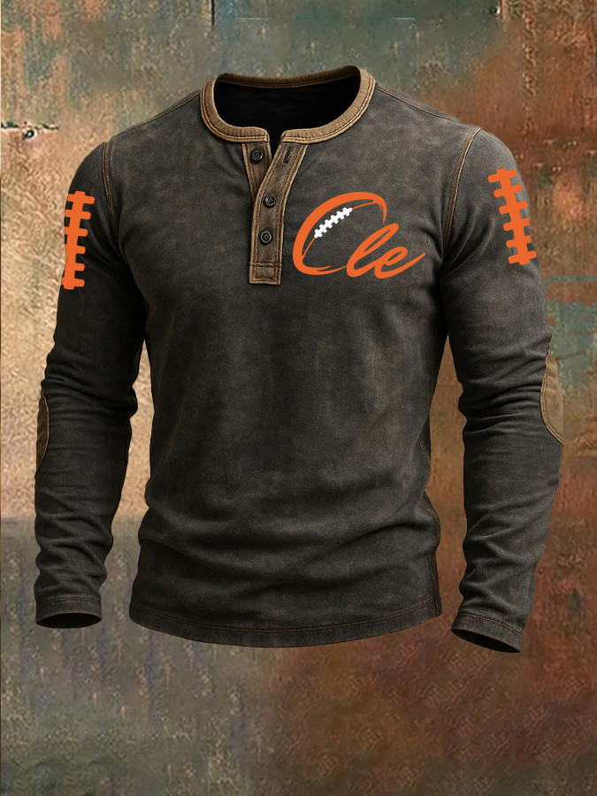 Cleveland Football Button Long Sleeve Shirt Game Day Shirt CB Merch Gifts For Football Lovers Cleveland Football Button Long Sleeve Shirt Game Day Shirt CB Merch Gifts For Football Lovers