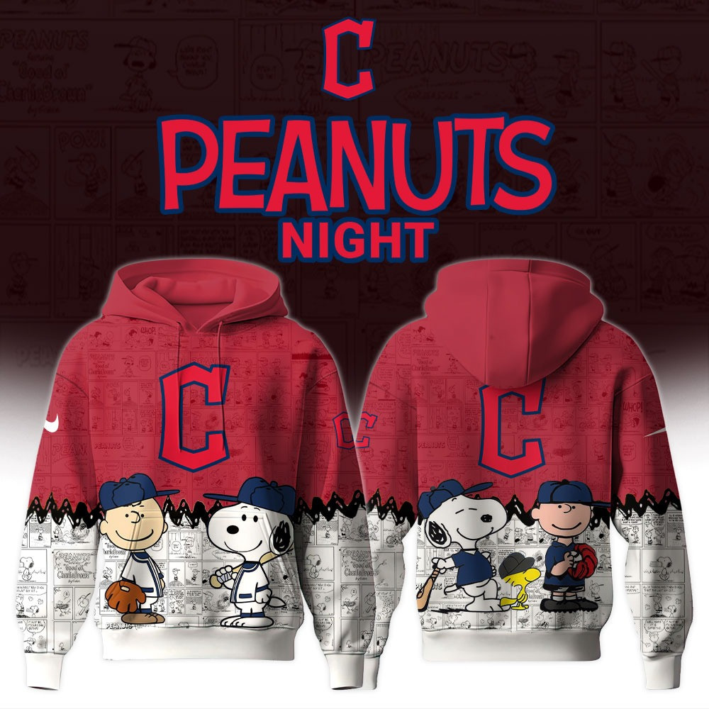 Cleveland Guardians 75Th Anniversary Of Peanuts Snoopy Hoodie Fan Merch Gifts For Him