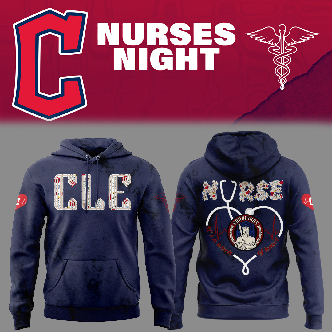Cleveland Guardians Baseball City Connect Nurses Night White Hoodie Baseball Coach Gift Ideas