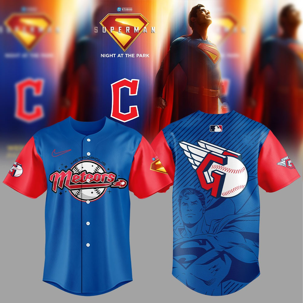 Cleveland Guardians DC Superman Jersey Best Gifts For Baseball Fans