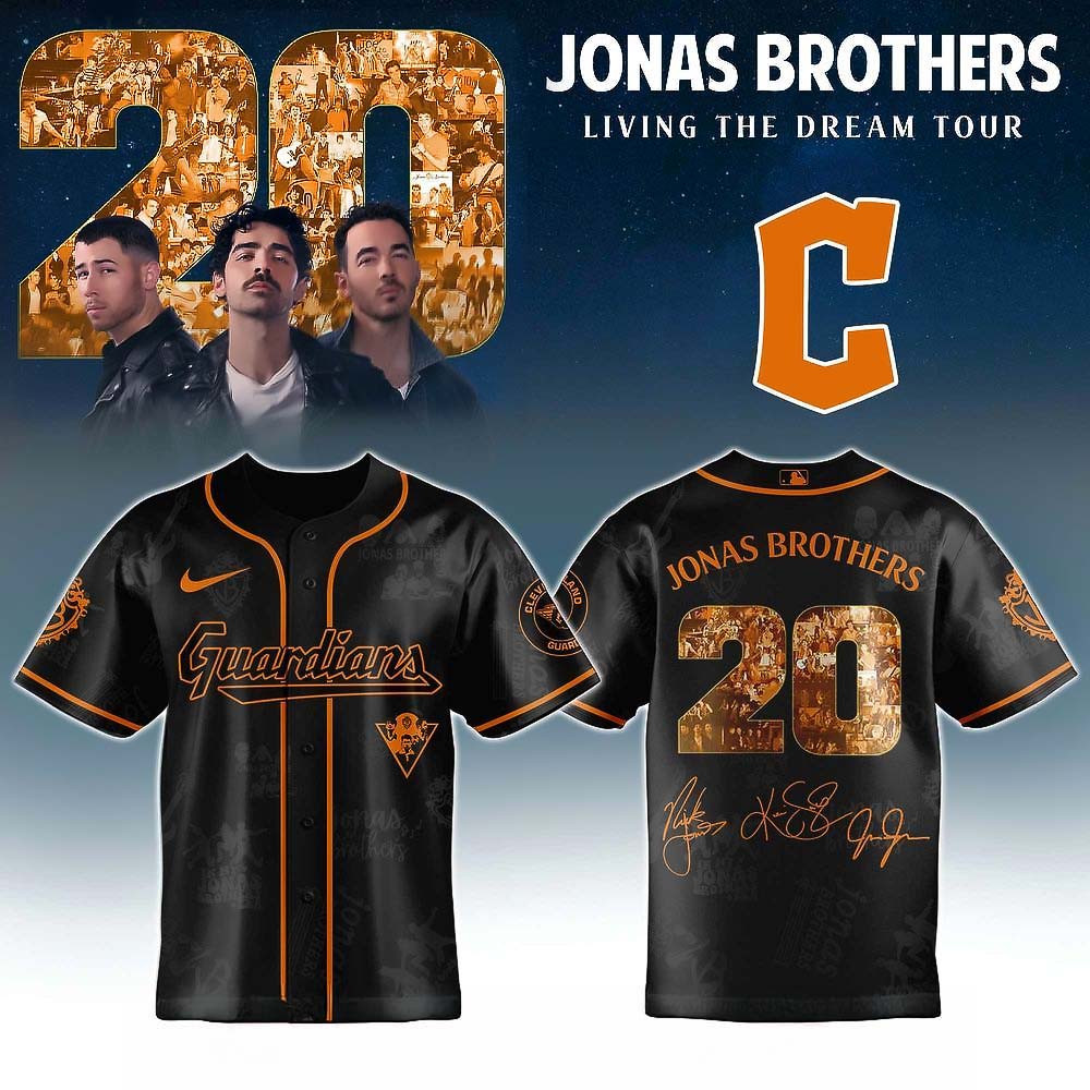 Cleveland Guardians Jonas Brothers Living The Dream Tour 2025 Jersey Best Gift For Baseball Fans