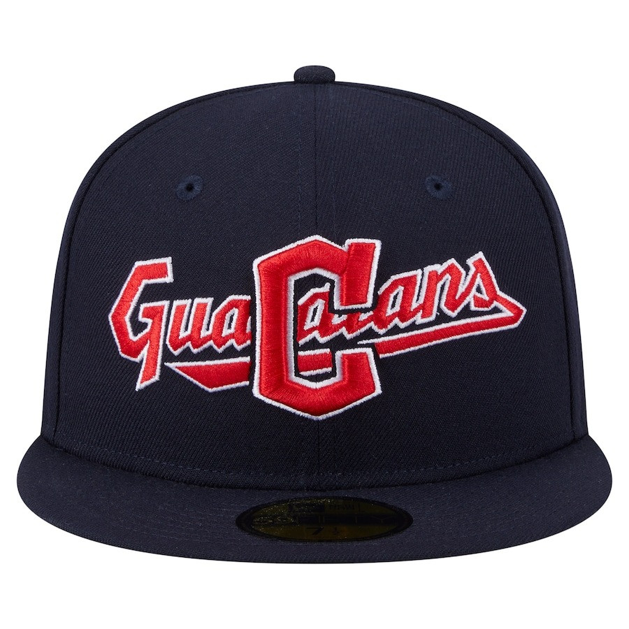 Cleveland Guardians New Era Overlap Hat MLB 59FIFTY Fitted Cap Gear Merch Gifts For Fans