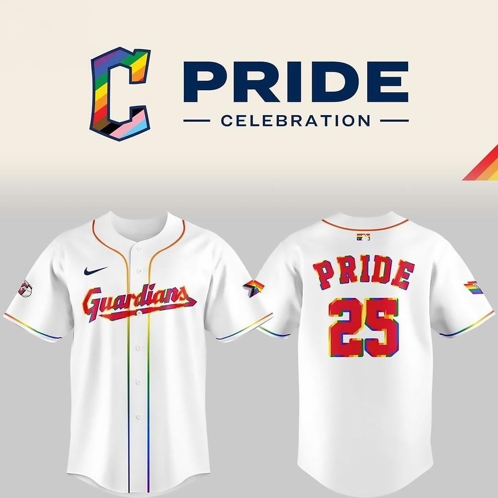 Cleveland Guardians Pride Celebration 2025 Baseball Jersey Baseball Related Gifts For Guys