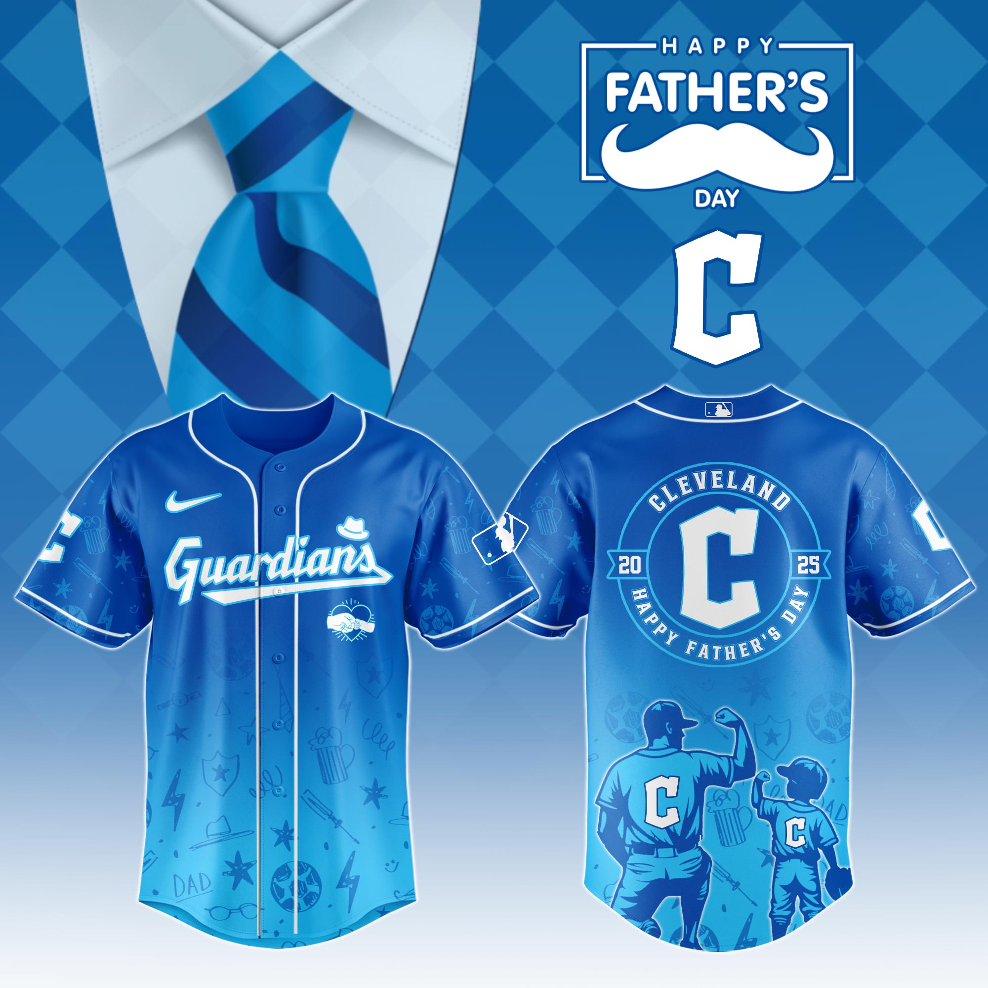 Cleveland Guardians Special Father's Day Jersey Gifts For Baseball Fans