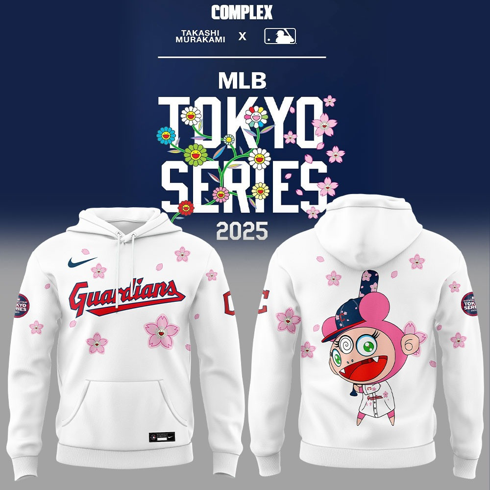 Cleveland Guardians Takashi Murakami X MLB Tokyo Series Hoodie 2025 World Tour Fan Merch