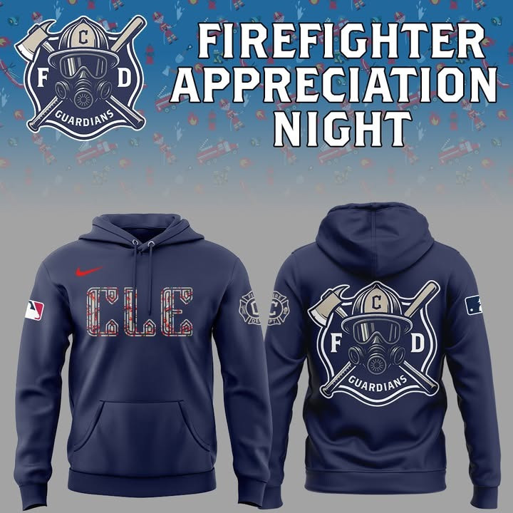 Cleveland Guardians x Firefighter Appreciation Night Hoodie MLB Baseball Fan Merch Apparel