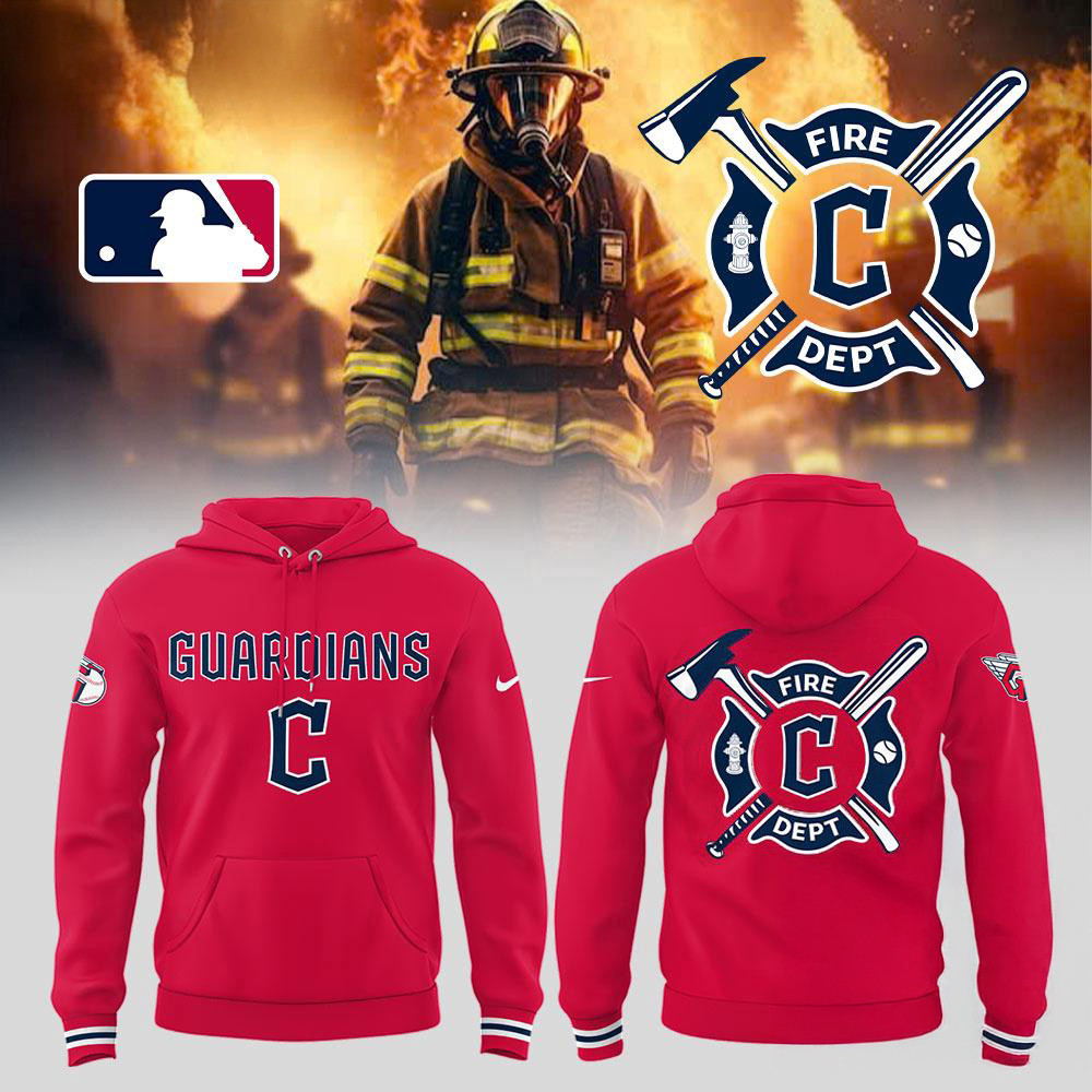 Cleveland Guardians x Firefighter Appreciation Night Red Hoodie Basketball Fan Gift Ideas