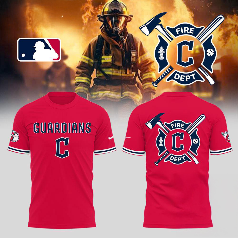 Cleveland Guardians x Firefighter Appreciation Night Red Shirt Basketball Fan Gift Ideas