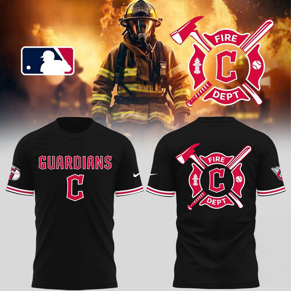 Cleveland Guardians x Firefighter Appreciation Night T-Shirt Basketball Enthusiast Gifts