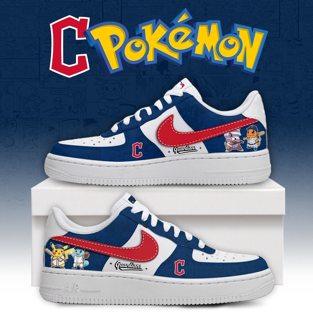 Cleveland Guardians x Pokemon Go Air Force 1 Shoes Sneakers Gifts For Fans