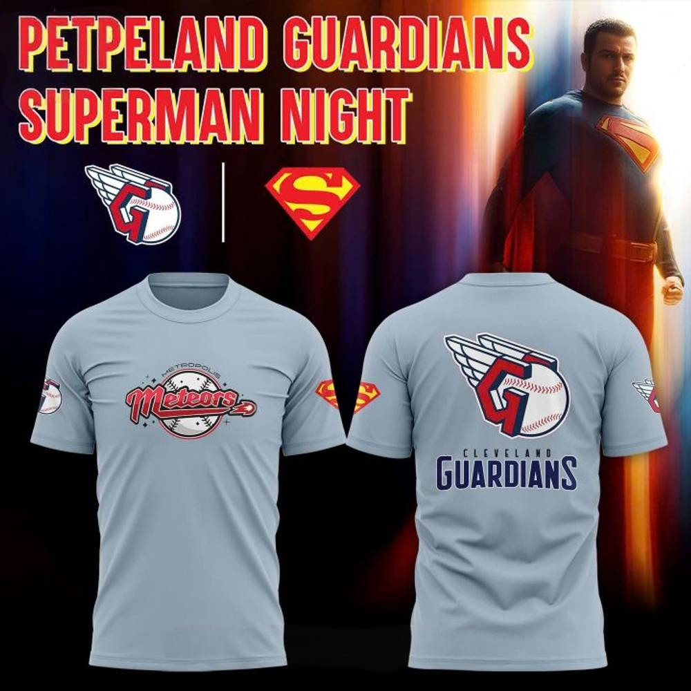 Cleveland Guardians x Superman Night 2025 Limited Edition T-shirt Gifts For Baseball Fans