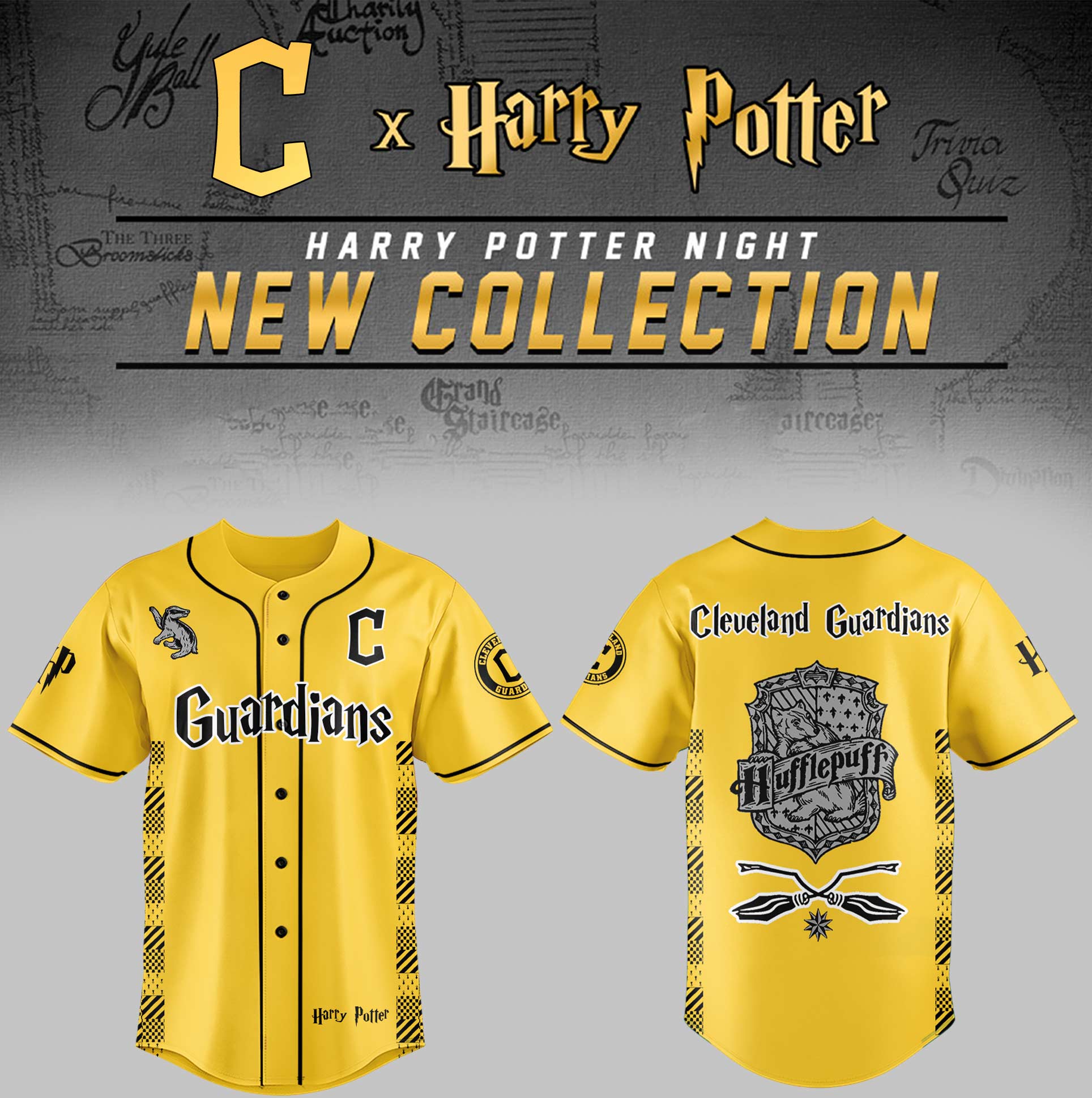 Cleveland Indians x Harry Potter Night Hufflepuff House Jersey Gift For Baseball Lover