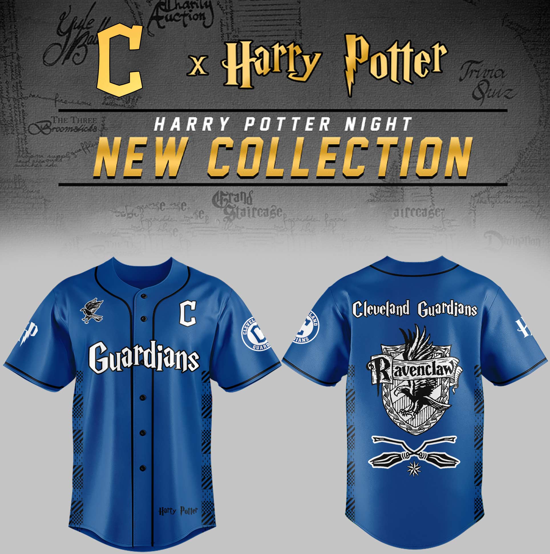 Cleveland Indians x Harry Potter Night Ravenclaw House Jersey Baseball Father's Day Gifts