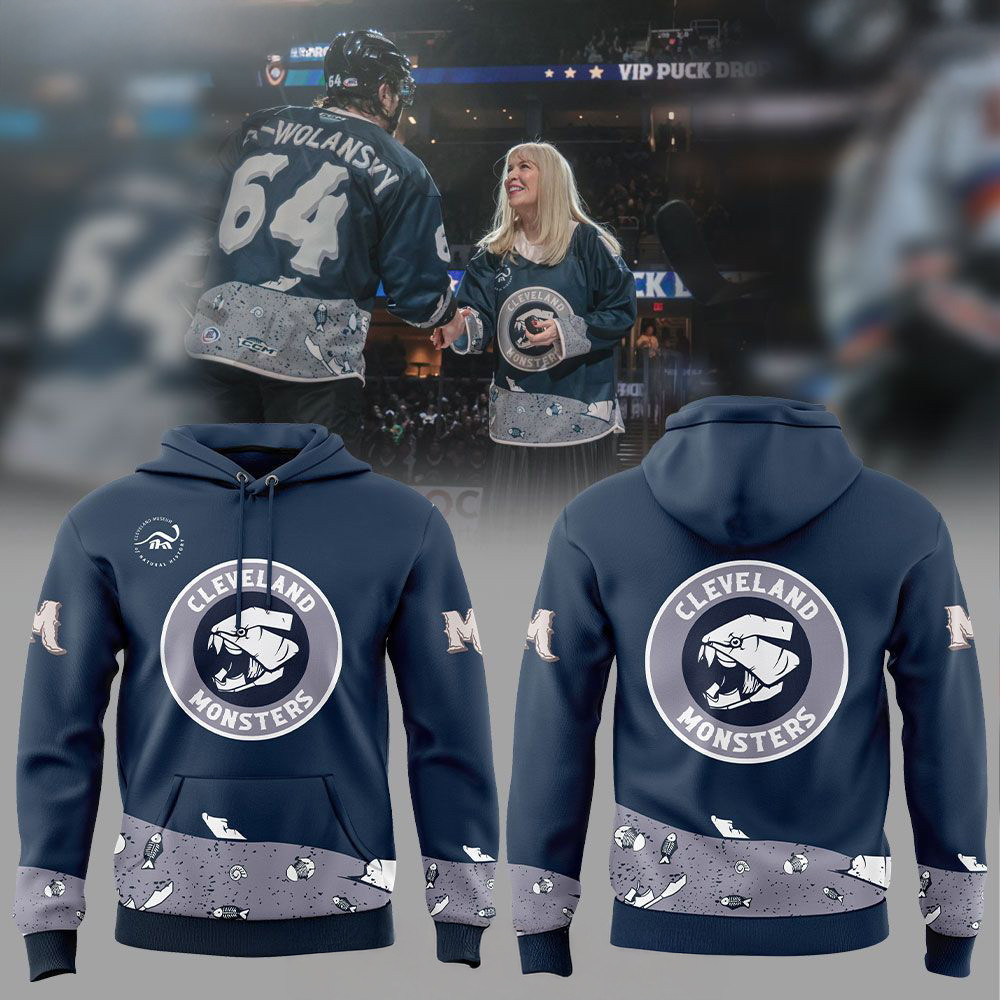Cleveland Monsters Dunkleosteus Performance Hoodie Unique Gifts For Hockey Fans