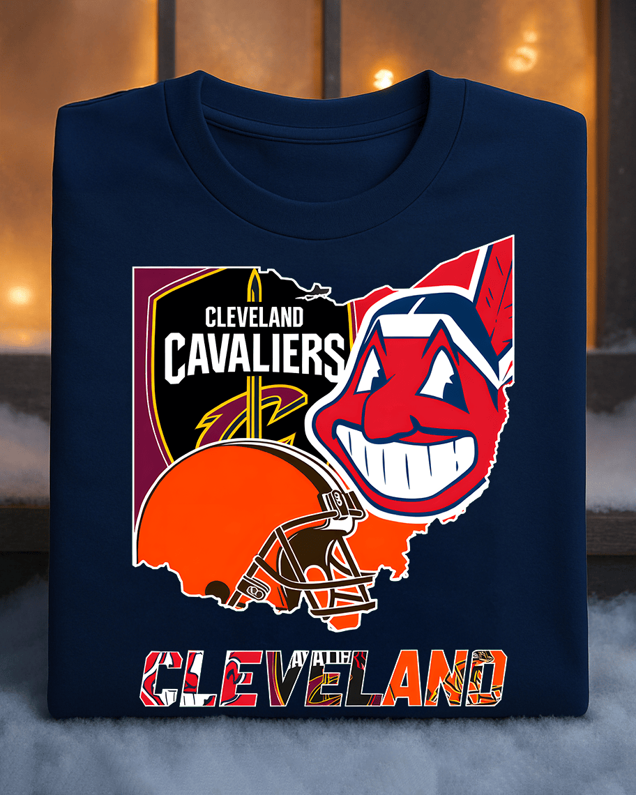 Cleveland Sports Teams T-Shirt Cavaliers Indians Browns Apparel Gift For Coach Life