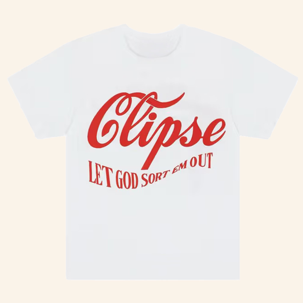Clipse Merch Denim Tears x Clipse Let God Sort Em Out T-Shirt Gifts For Hip Hop Fans